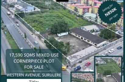 1.5 Hectares Commercial Land for Sale | Bode Thomas, Surulere, Lagos