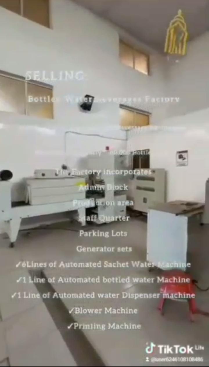 Fully Equipped Bottled Water & Beverages Factory | Ota