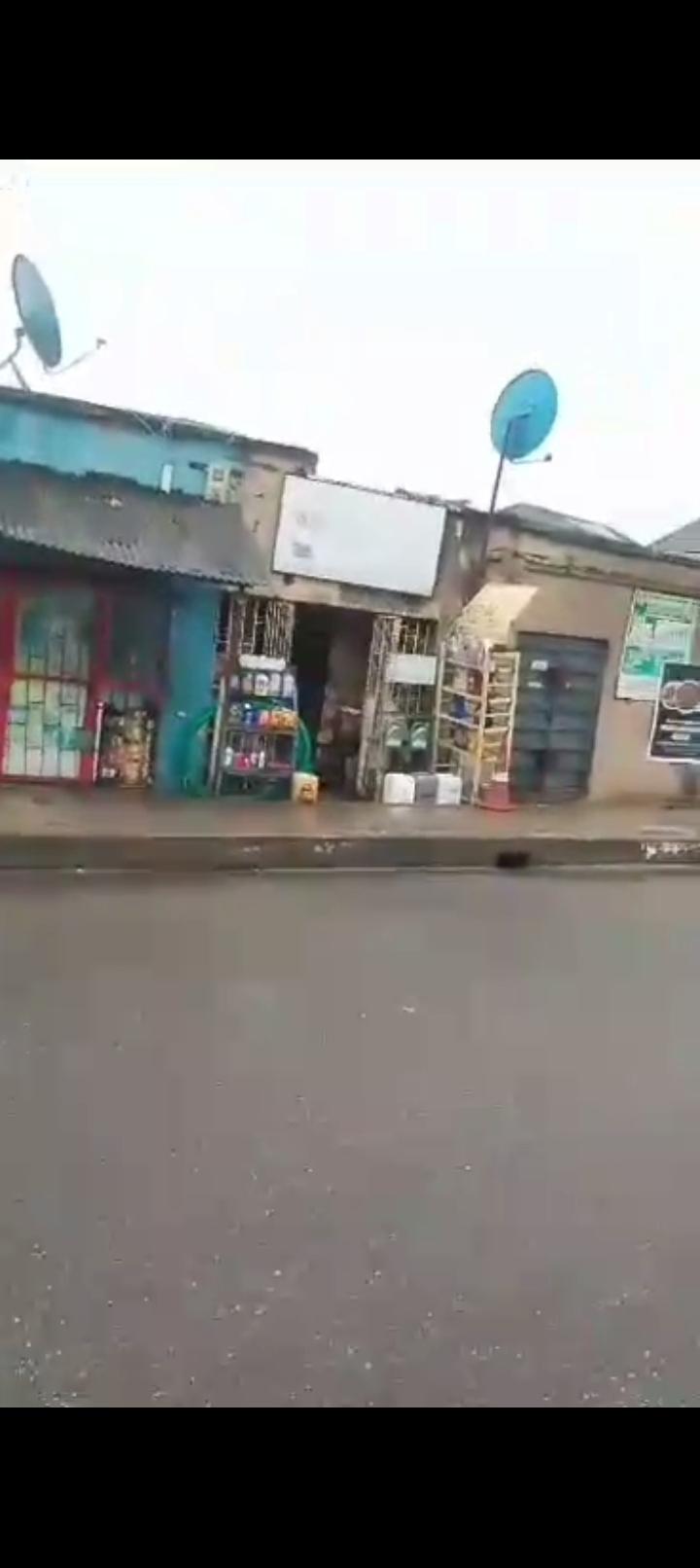 Full Plot with 7 Shops at Off Canoe Road, Oke-Afa