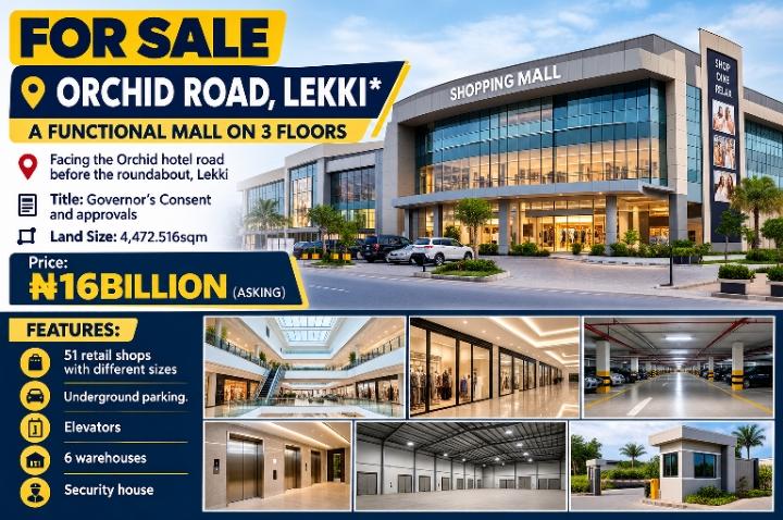 3-Floor Mall for Sale on Orchid Road, Lekki