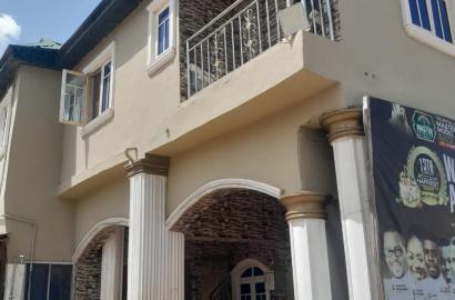 Distressed Sale of A storey building with a church hall downstairs, mini hall upstairs @ikotun abaranje Road