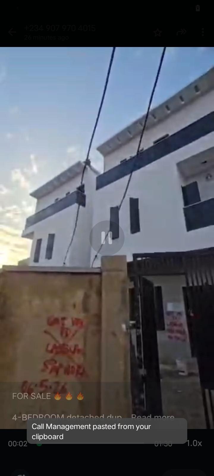 4-BEDROOM DETACHED DUPLEX – AMUWO ODOFIN