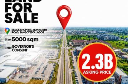 5,000sqm Commercial Land for Sale | Monastery Road, Sangotedo