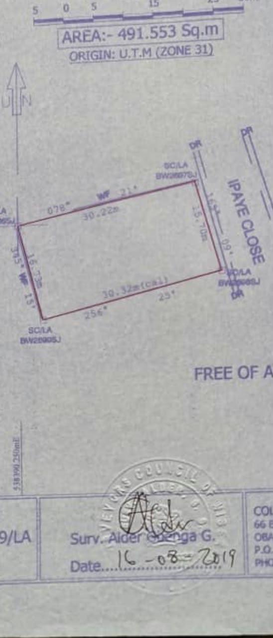500sqm Land Joint Venture Opportunity – Ipaye Close, Surulere