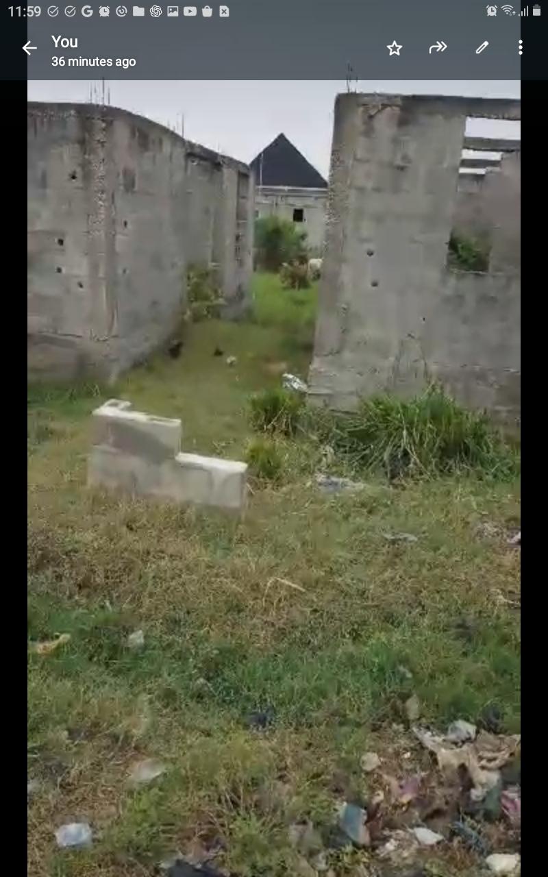 Land with Uncompleted Mini Flat for Sale at Agodo-Egbe, Lagos