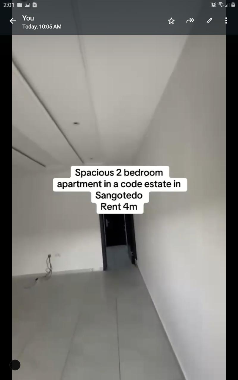 2-Bedroom Flat for Rent at Sangotedo