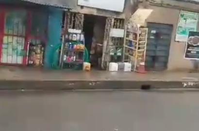 Full Plot with 7 Shops at Off Canoe Road, Oke-Afa