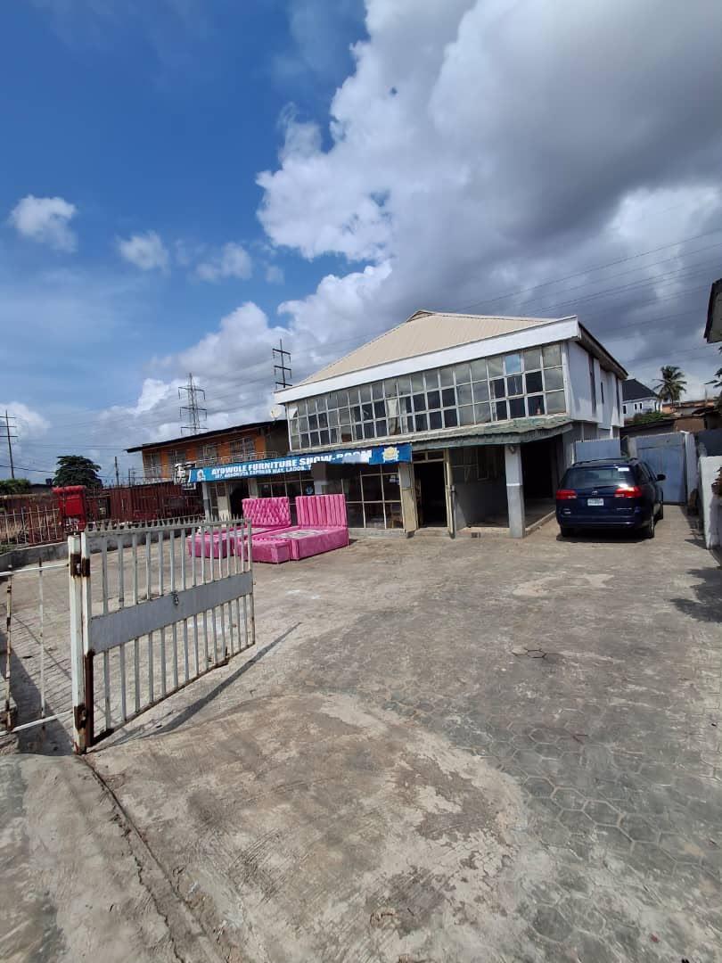 2 Plots with Warehouse Structure Facing Lagos–Abeokuta Expressway – Iyana Ipaja