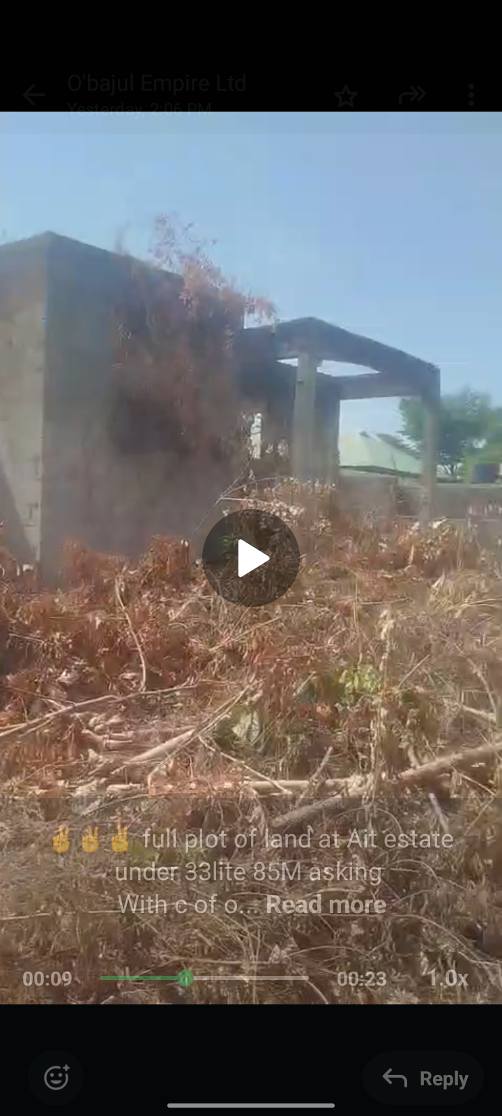 full plot of land @ AIT estate