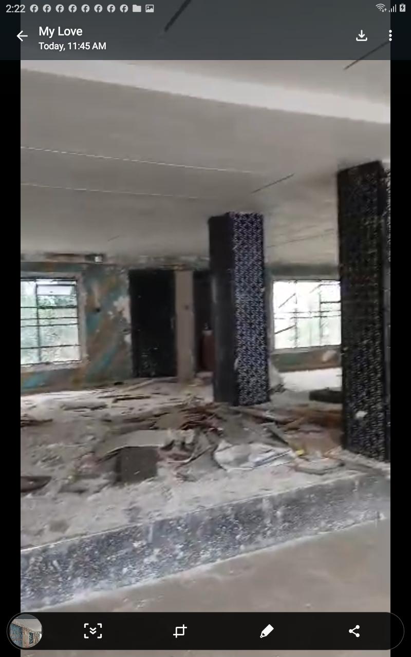 Hall with 2 Toilets on Ado Road, Ajah