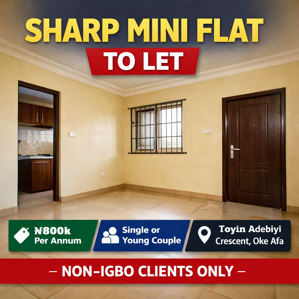 Sharp Mini Flat at Toyin Adebiyi Crescent, Oke Afa